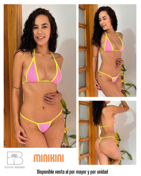 minikini barbie/verde neon